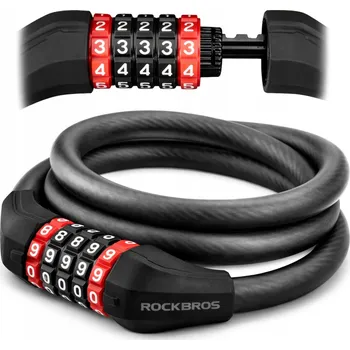 Zámek na kolo Zabezpečení kola lankem Rockbros RKS507-BK