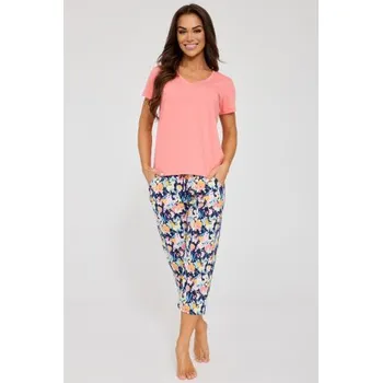 Dámské pyžamo Dámské pyžamo Cornette Violetta - bavlna Růžová XL