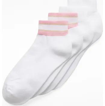 Dámské ponožky Ecco W ponožky Retro Low Cut 2-Pack - bílé (růžový proužek): Dámské EU39-42