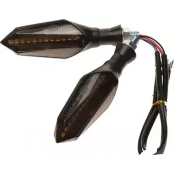 Osvětlení pro motocykl Blinkry na moto Sekvenční s běžícím (dynamickým) světlem LED černé 681182, pár