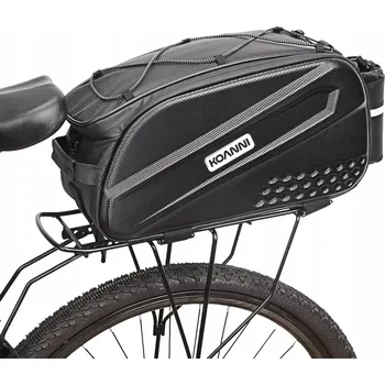 brašna na kolo KOANNI cyklobrašna na zadní nosič kola 10 l – voděodolná reflexní brašna s popruhem (Praktická cyklobrašna KOANNI na zadní nosič kola nabízí velký úložný prostor, voděodolný povrch, reflexní prvky a možnost nošení přes rameno. Ideální řešení pro cykloturi