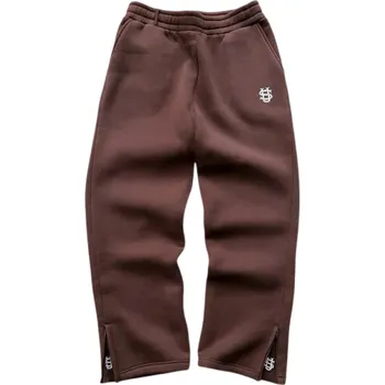 Dámské tepláky Jednobarevné Na gumu Se znakem na boku Materiál polyester spandex Pohodlné sportovní kalhoty hnědá XL