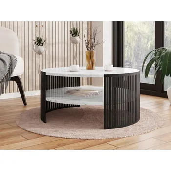Konferenční stolek MOB Konferenční stolek Zentono (černá + mramor bianco)