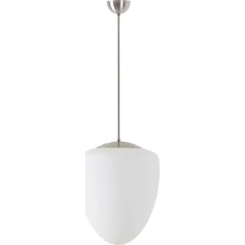 Svítidlo OSMONT AST45506 ASTRA P závěsné skleněné svítidlo nerez broušená / bílá IP40 150W E27