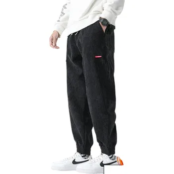 Pánské tepláky jednobarevné na tkaničku s kapsami polyester bavlna Pohodlné a stylové pro volný čas a sport černá XS