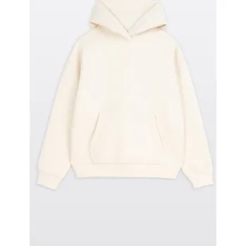 Dívčí mikina Reporter Young | Dívčí krémová mikina s kapucí bez potisku a klokaní kapsou - Barva KRÉMOVÁ, Velikost 152 261-0551G-15-210-1