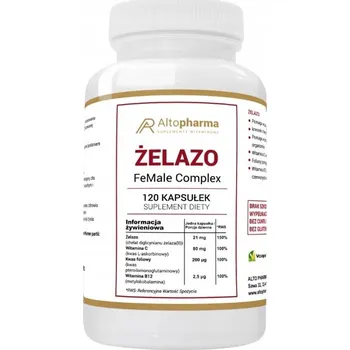 Doplněk stravy Alto Pharma Železo FeMale – železo v kapslích, 120 ks