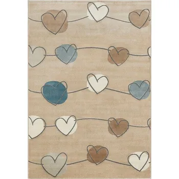 Koberec Breno Kusový koberec SAGA KIDS 40/VHV, 120x170 cm, Béžová/Vícebarevné