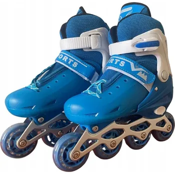 Kolečkové brusle Dětské nastavitelné Kolečkové Brusle velikost 30-34 pro děti, modré, pro začátečníky