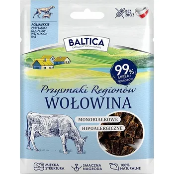 Pamlsek pro psa Poloměkké pamlsky pro psy Baltica s hovězím masem 30 g