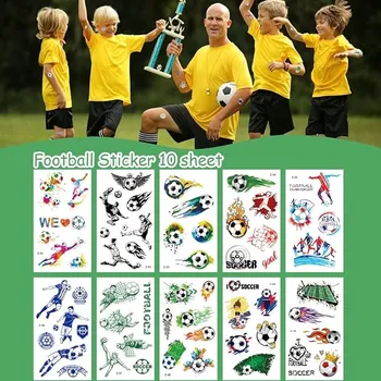 Tetování 15 archů fotbalových tetování, svítící tetování ve tmě