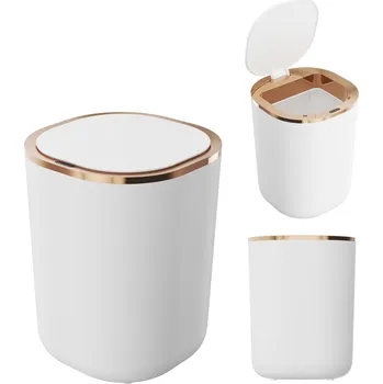 Odpadkový koš ODPADKOVÝ KOŠ BEZDOTYKOVÝ BÍLÝ AUTOMATICKÝ SENZOR POHYBU 12L ODPADKOVÝ KOŠ