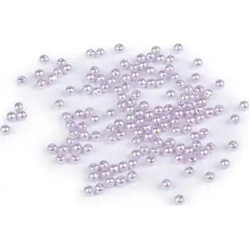 Plastové voskové korálky / perly Glance Ø4 mm, velké, F24 fialová nejsvětlejší