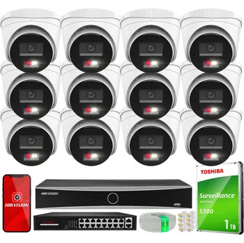 IP kamera Sada pro monitoring 12x IPCAM-T4-30DL 4MPx Aplikace HiLook od Hikvision