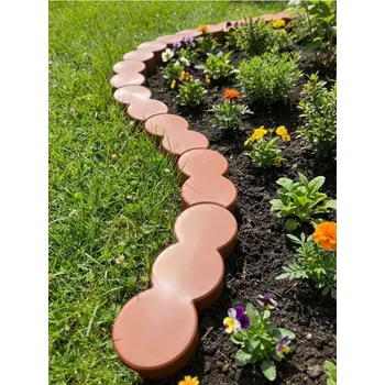 Zahradní obrubník Sinsay - Modulární zahradní palisáda, sada 5 ks - hnědá - 928JH-82X - 928JH-82X-ONE