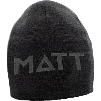 Čepice Zateplená čepice Matt KNIT RUNWARM UNI Černá, Tmavě šedá