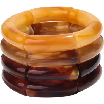 Náramek Sada akrylových náramků 5,2 cm průměr 1,1 cm 4ks Akrylové náramky pro ruční výrobu Dekorace na ruce DIY projekt Kreativní náramky na výrobu