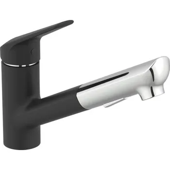 Vodovodní baterie Dřezová baterie se sprchou SERIES OKAB černá 120935