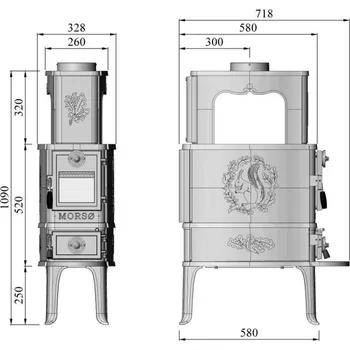 Krbová kamna Morso 2B Classic 102185 sálavá kamna černá