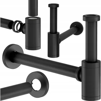 Sifon UMYVADLOVÝ SIFON ČERNÝ MOSAZNÝ + KLIK KLAK BP