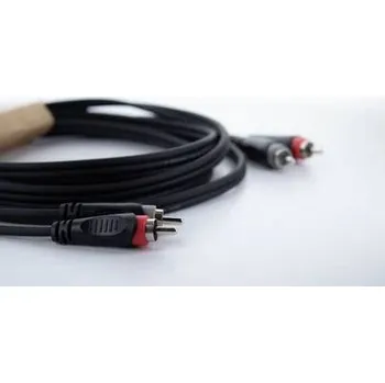 Audio kabel Cordial 14836 jack / cinch audio kabel [2x cinch zástrčka - 2x cinch zástrčka] 1.50 m černá PVC plášť, dvoužilové vedení