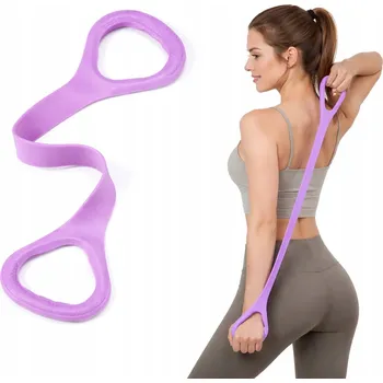 Odporová guma na cvičení fitness posilovací guma jóga pilates FIALOVÁ