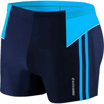 Pánské spodní prádlo Pánské plavkové boxerky vzor BD384 Tmavě modrá L