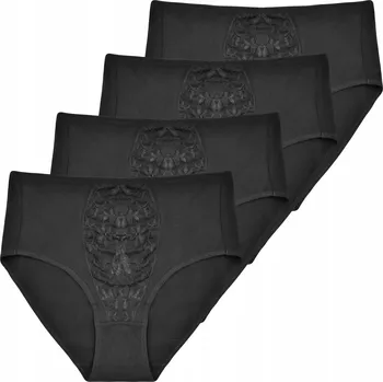 Kalhotky Dámské kalhotky Kasawi kalhotky černé bavlněné XXL 4 ks