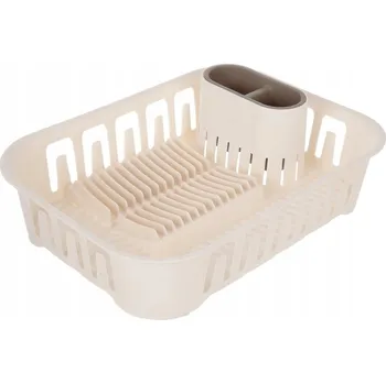 Organizace kuchyně Odkapávač SUŠÁK NA NÁDOBÍ talíře příbory hrnky plastový krémový