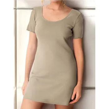 Dámské šaty Sinsay - Minišaty - olivová - 160AC-81X - 160AC-81X-S