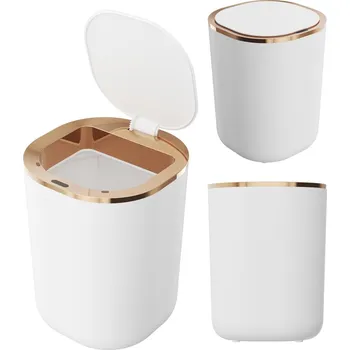 Odpadkový koš Odpadkový koš Granitan x 12 l bílý, žlutý