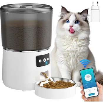 Miska pro psa AUTOMATICKÝ INTELIGENTNÍ DÁVKOVAČ KARMY PRO PSA KOČKU ZÁSOBNÍK MISKA 4L