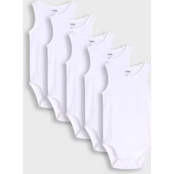 Dětská móda Sinsay - Sada 5&nbsp;body - bílá - 122BA-00X - 122BA-00X-68-3