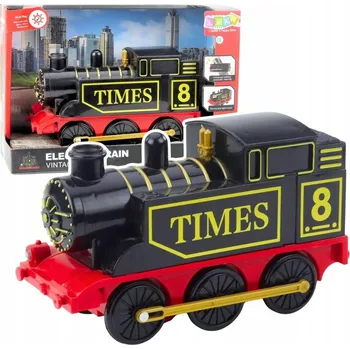 Vláček a vláčkodráha Elektrická lokomotiva Klasická Retro Světla Zvuky