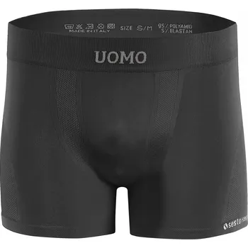 Pánské spodní prádlo Sesto Senso Bezešvé boxerky BM07 PÁNSKÉ přiléhavé Grafitové S/M