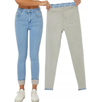 Dámské džíny Zimní džíny s podšívkou | SNUGJEANS Světle modré S