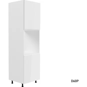 Kuchyňská skříňka Kuchyňská skříňka vestavná vysoká YARD D60P Barva: bílá/šedá lesk, Rozměr: 60x212x58, Orientace rohu: pravá