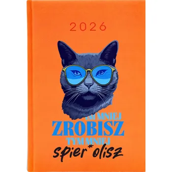 Kalendář Knižkový kalendář 2026 A5 FunnyCase oranžový