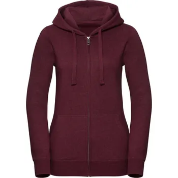 Dámská mikina Russell Athletic | 263F burgundy melange L Dámská melírovaná mikina s kapucí "Authentic "