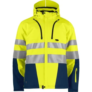 Pánská bunda ProJob | 6420 Padded Softshell hi vis yellow/navy 3XL Bunda (pracovní)