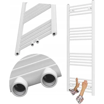 Radiátor Koupelnový radiátor vodní Granitan 518 W 50 x 130 mm bílý