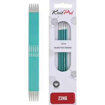 Nástroj na niť a příze KnitPro ponožkové jehlice ZING 15 cm / 3,25 mm