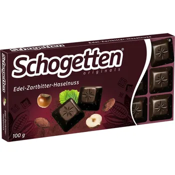 Čokoláda Schogetten hořká čokoláda s lískovými oříšky 100g