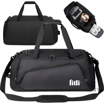 Sportovní taška Sportovní taška Fitli černá voděodolná s přihrádkou na notebook