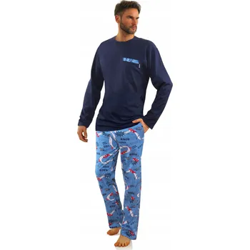 Pánské pyžamo Sesto Senso pánské pyžamo 2660/10 s dlouhým rukávem, velikost L