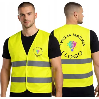 reflexní vesta Reflexní vesta s potiskem EN ISO 20471 Fluo Green L