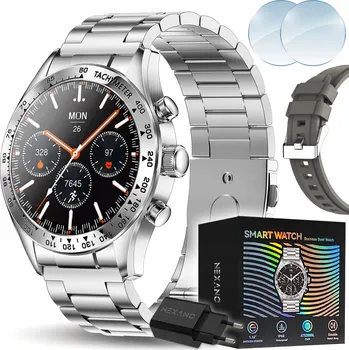 Hodinky Chytré Hodinky Nexano AXON AMOLED Hovory, Volání MENU PL 45MM stříbrný