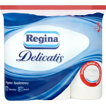 Toaletní papíry Toaletní papír bez vůně Regina Delicatis 9 ks