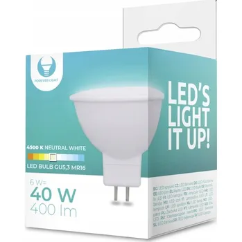 Žárovka LED žárovka MR16 reflektor 6W 12V neutrální bílá 4500K