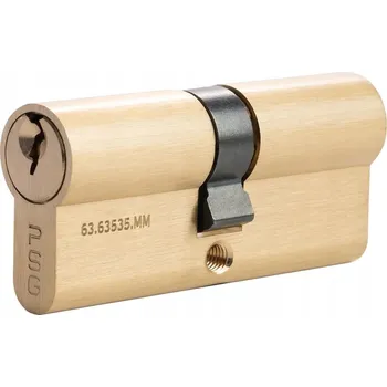 Vložka do dveří VLOŽKA ZÁMKU DO DVEŘÍ BRANKY BRÁNY PSG 30/30 MOSAZ, 3 KLÍČE, 6 STAVÍTEK